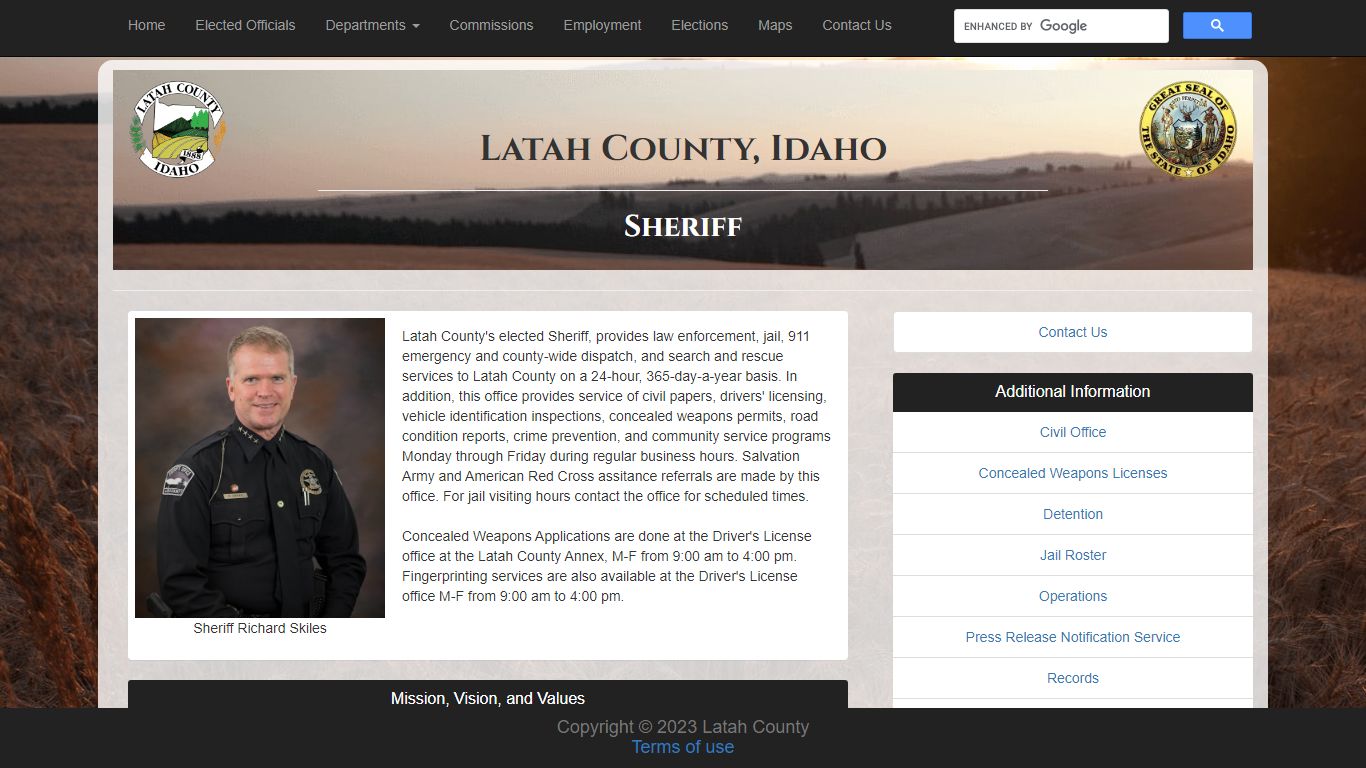 Sheriff - Latah County